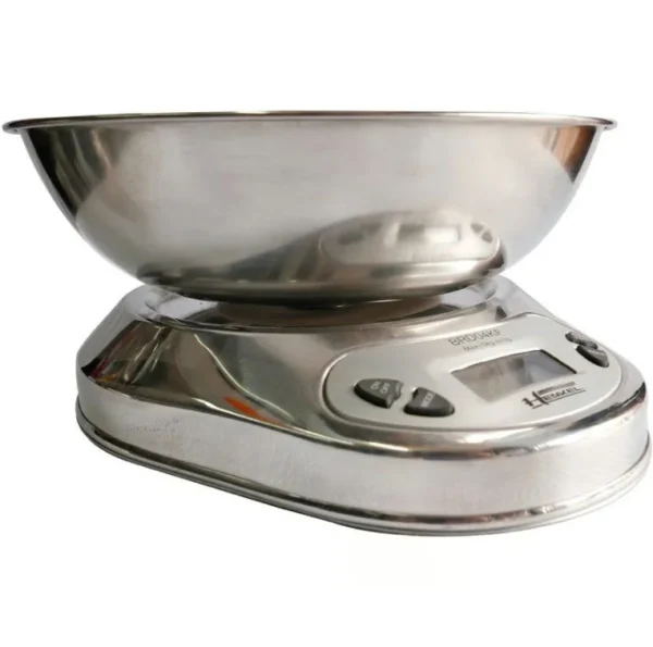 balanza-gramera-digital-henkel-con-bowl Balanza Gramera Henkel BRD04KF 5kg Acero Inoxidable con Bowl Plateado
