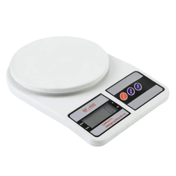 Balanza Gramera Digital de Cocina SF400 1g a 10kg con Función Tara Blanco