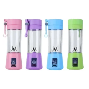 licuadora-portatil-usb-6-aspas-colores Licuadora Portátil Recargable USB Genérica 380ml de 6 Aspas - 40W para Batidos y Gimnasio