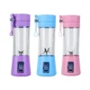 minibatidora-electrica-recargable-morado-rosado Licuadora Portátil Recargable USB Genérica 380ml de 6 Aspas - 40W para Batidos y Gimnasio