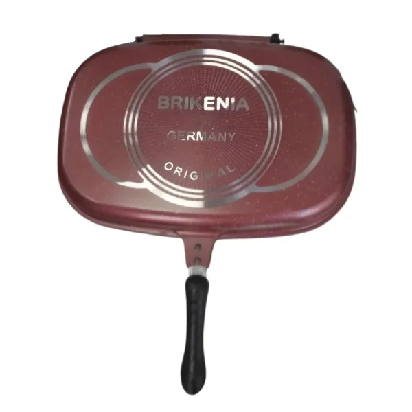 sarten-brikenia-40cm-guinda Sartén Doble Parrilla Brikenia 40cm Titanio Antiadherente Guinda