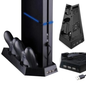 Soporte Base Vertical, Cooler Y Cargador Para Ps4 Fat