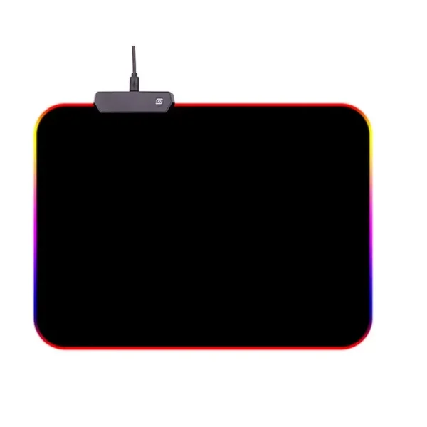 alfombrilla-mouse-pad-led-base-antideslizante Pad Mouse Gamer RGB Iluminado USB 35x25 cm - Negro