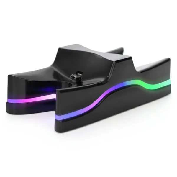 Cargador para mandos PS4 Estación LED UFO KHPS4-06 - Negro