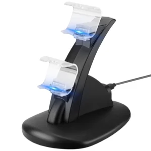 Cargador de Mandos PS4 PRO SLIM Soporte Doble HB-P4002B - Negro
