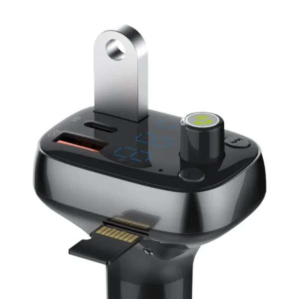 Transmisor Bluetooth para Auto LDNIO C704Q con Carga Rápida USB-C - Negro