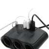 cargador-usb-tipo-c-vehiculo Cargador Multicargador Auto USB Smart IC 3 Sockets Tipo C - Negro