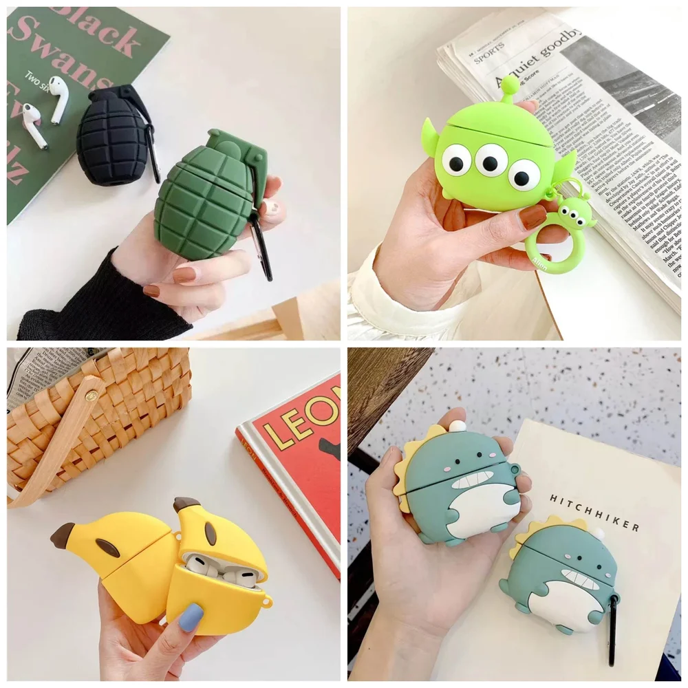 case-protector-airpods-pro-granada-alien-dinosaurio-platano