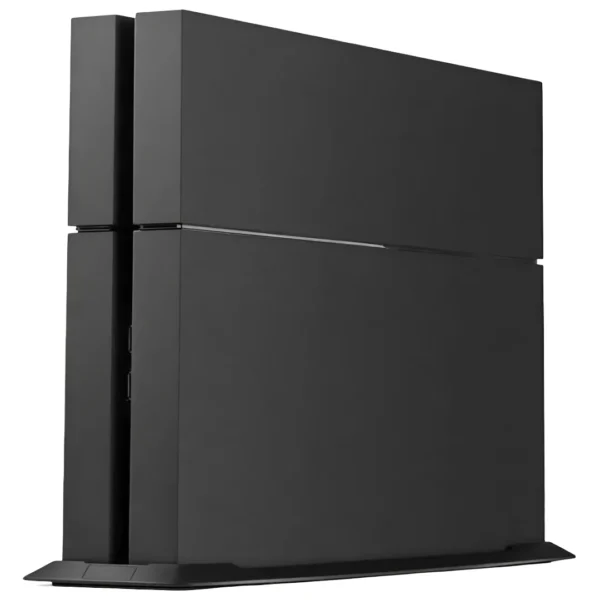 consola-ps4-instalada-soporte-antideslizante-ahorro-espacio Soporte Base Vertical para PS4 FAT KHPS4-01 - Negro