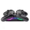 Cargador para mandos PS4 Estación LED UFO KHPS4-06 - Negro