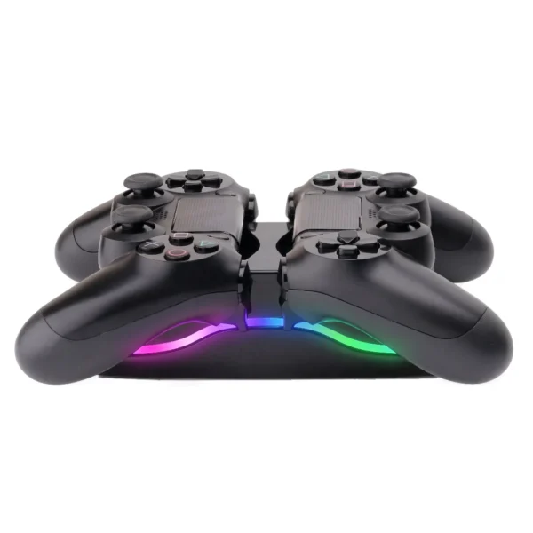 Cargador para mandos PS4 Estación LED UFO KHPS4-06 - Negro