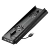 Soporte Base Vertical, 2 Cooler y 3 Hub USB PS4 FAT KJHPS4-05 - Negro