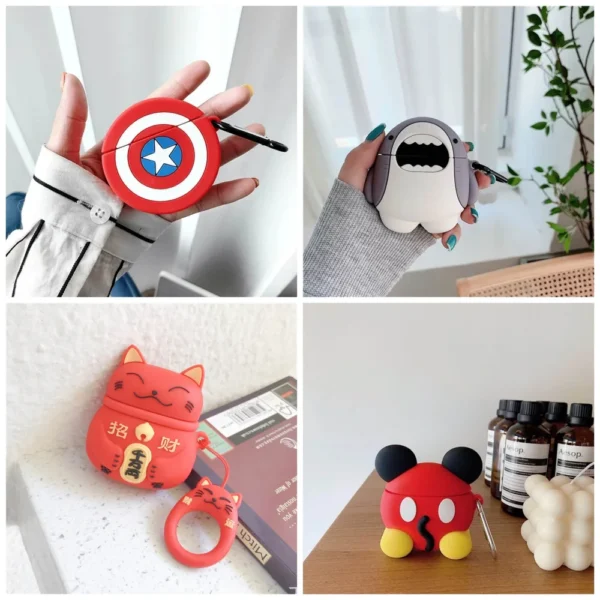 Funda de Silicona para AirPods Pro 1 y 2 - Diversos Diseños