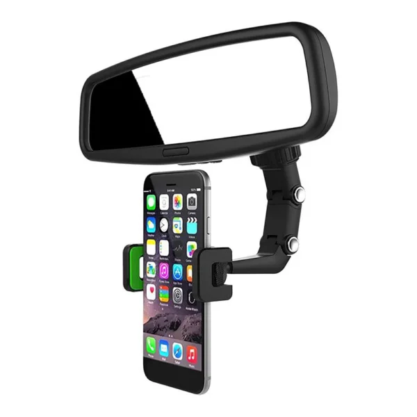 Soporte Holder Celular Universal Espejo Retrovisor Auto 360º L-803 - Negro