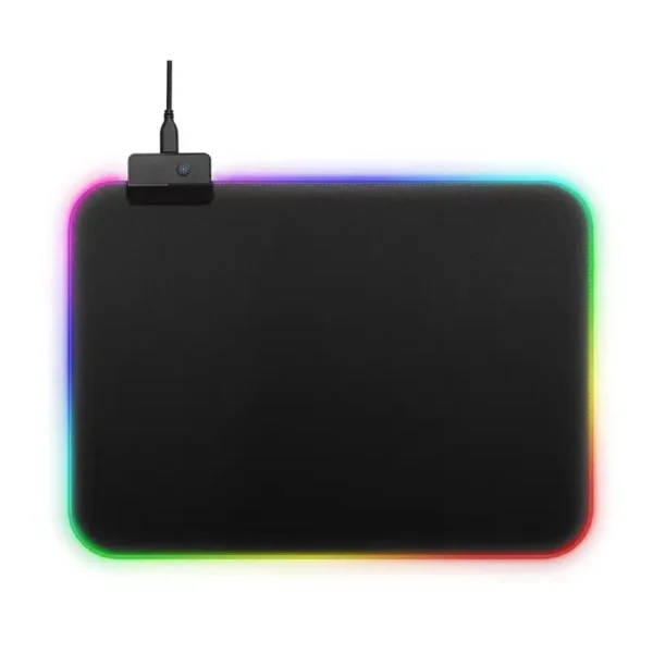 pad-mouse-gamer-rgb-iluminado-35x25-negro Pad Mouse Gamer RGB Iluminado USB 35x25 cm - Negro