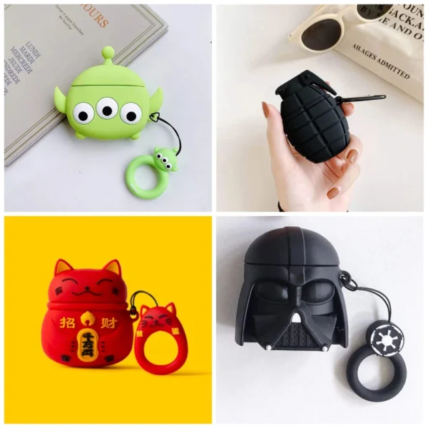 Funda de Silicona para AirPods Pro 1 y 2 - Diversos Diseños