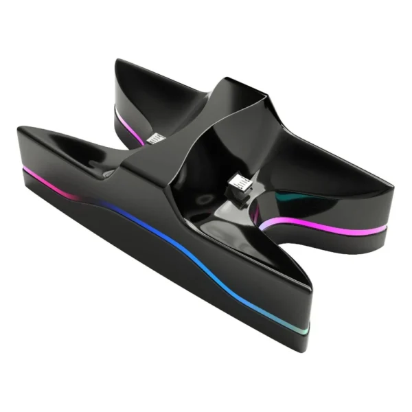 Cargador para mandos PS4 Estación LED UFO KHPS4-06 - Negro