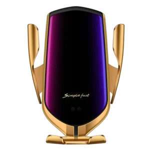 soporte-cargador-inalambrico-r1-oro Soporte Holder Inteligente y Cargador Inalámbrico Para Auto R1