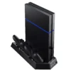 Soporte Base Vertical, Cooler y Cargador para PS4 Fat KJHPS4-02 - Negro