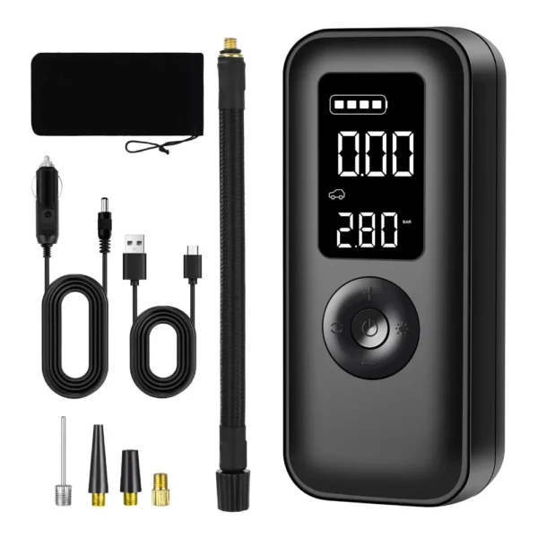 inflador-llantas-portatil-recargable-seisa-af-c03 Inflador De Llantas Portátil Mini Compresor Recargable Seisa AF-C03 - Negro