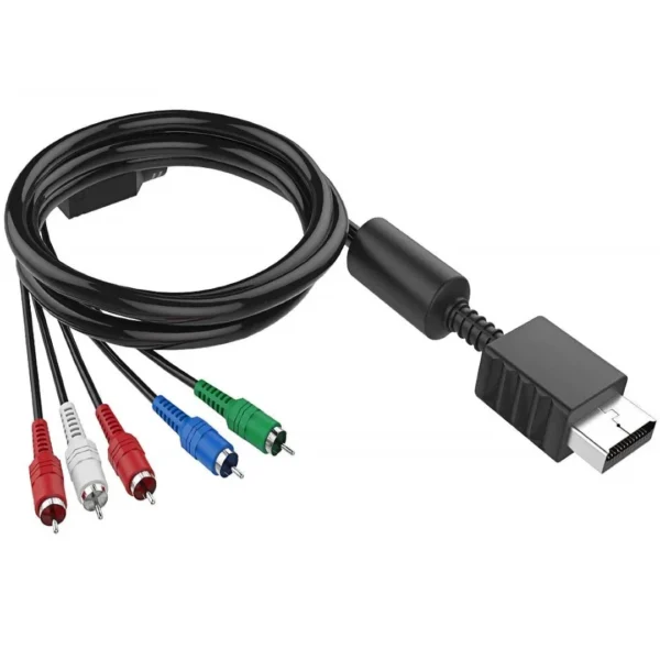 cable-componente-ypbpr-5-pines-playstation-2-3-negro Cable de Audio y Video Componente para PS2 y PS3 1.8m - Negro
