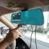 Cámara Espejo Retrovisor Auto Full HD 1080p 4.3" + Cámara Retroceso CD-D2 - Azul