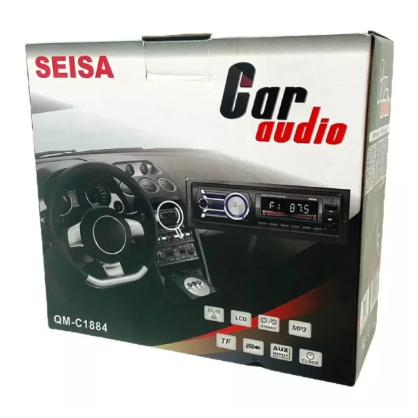 Autoradio Con Usb, Bluetooth Mp3 Seisa QM-C1884 con Máscara Desmontable - Negro