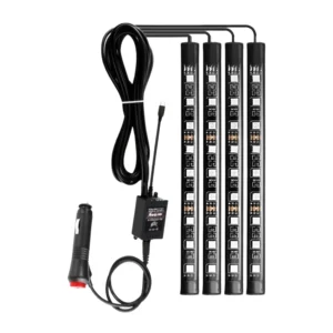 luces-led-interior-auto-rgb-bluetooth-seisa-mj-12bt-negro Luces LED RGB Para Interior De Auto Bluetooth Seisa MJ-12BT - Negro