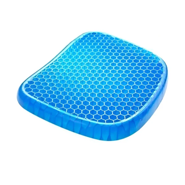 Cojín Ortopédico de Gel 1000g para Silla y Auto con Funda Antideslizante Azul