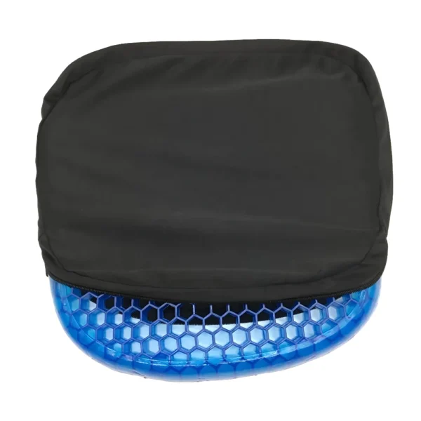 Cojín Ortopédico de Gel 1000g para Silla y Auto con Funda Antideslizante Azul