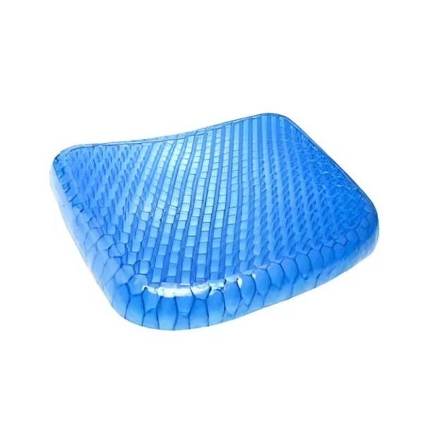 Cojín Ortopédico de Gel 1000g para Silla y Auto con Funda Antideslizante Azul