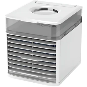 Aire Acondicionado Mini Enfriador Portátil con Luz LED y Purificador USB - Blanco