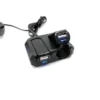 Adaptador Cargador Auto USB Smart IC 2 Sockets Encendedor - Negro