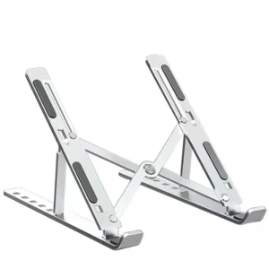Soporte Base de Aluminio Ajustable y Plegable para Laptop y Tablet