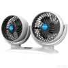 Ventilador Doble 360° Para Auto y Camión 12V/24V Seisa SQ-X788 - Blanco