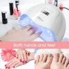 Lampara Led Uv Profesional Secadora Uñas 80W 36LED Manicure 5 Lampara Led Uv Profesional Secadora Uñas 80W 36LED Manicure