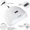 Lampara Led Uv Profesional Secadora Uñas 80W 36LED Manicure 6 Lampara Led Uv Profesional Secadora Uñas 80W 36LED Manicure