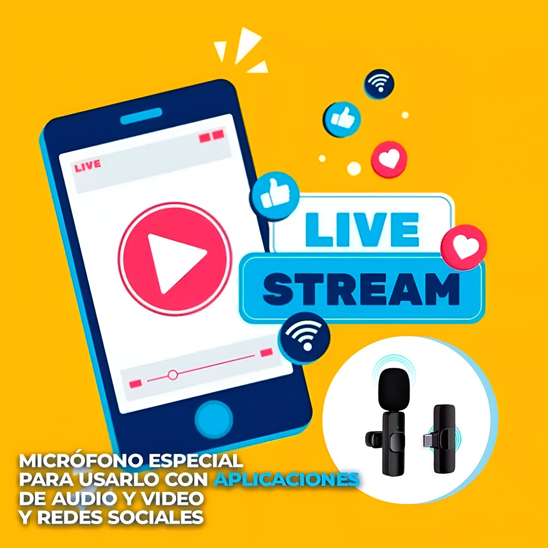 Micrófono Inalámbrico 20m Celular Tipo C Profesional AL-T01 6