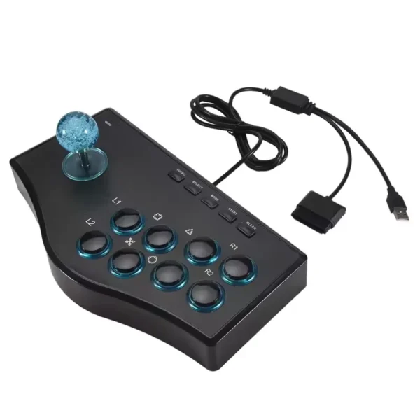 control-arcade-usb-ps3-pc-android-botones Joystick Arcade Mando USB 4 en 1 Nygacn para Android, PC, Smart TV, PS2, PS3