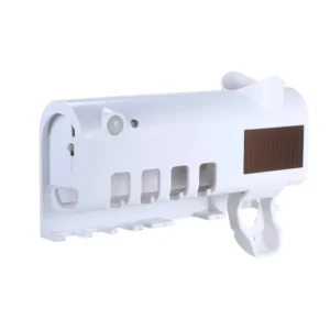 Organizador de Cepillos con Dispensador de Pasta y Esterilizador UV - Blanco