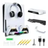 kit-instalacion-pared-ps5-base-carga-tornillos Rack y Soporte de Montaje en Pared Cargador PS5 RGB YZC-505 - Blanco