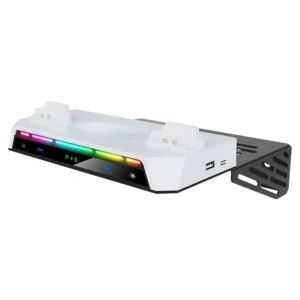soporte-pared-cargador-mandos-ps5-rgb-yzc-505-blanco Rack y Soporte de Montaje en Pared Cargador PS5 RGB YZC-505 - Blanco