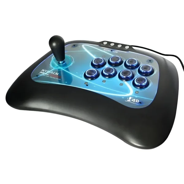 control-arcade-usb-ps4-pc-android-luz-led Joystick Arcade 4 en 1 Nygacn Fightstick 4D para PS4, PS3, PC, Android - Negro