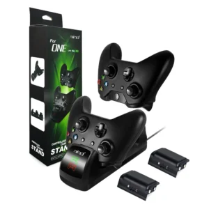 Cargador Doble Para Mandos Xbox One Slim X + 2 Baterías 1 Cargador De Mandos Para Xbox One/One S/One X + 2 Baterías
