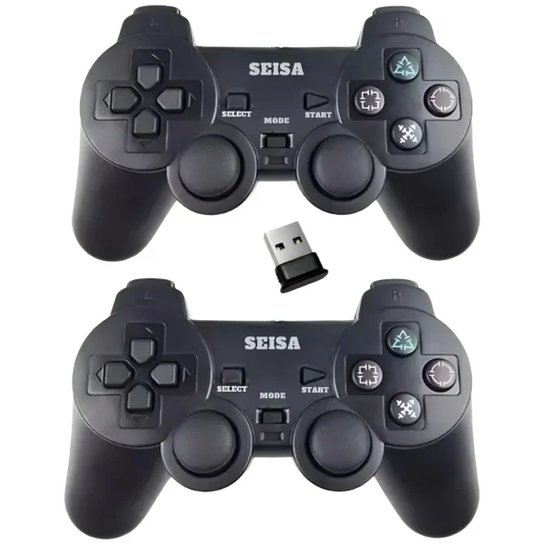 pack-2-mandos-inalambricos-pc-seisa-njp502-pilas-aaa Pack de 2 Mandos Gamepad Inalámbricos Seisa NJP502 - Negro