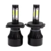 Kit Focos Led H4 De 24w 6000 Lúmenes 4 Lados 6000K - Negro