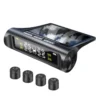 sistema-monitoreo-tpms-solar-pantalla-lcd-auto Medidor De Presión De Llantas Solar Externo Sensor Tpms - Negro