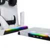 base-ps5-rgb-yzc501 Soporte Base Vertical Cooler y Cargador YZC-501 para PS5 Slim / Pro RGB - Blanco