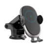 Soporte Holder Inteligente Cargador Inalámbrico C6 Para Auto - Negro