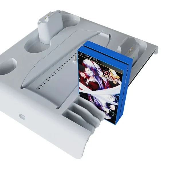 soporte-base-enfriamiento-rgb-ps5-pro Soporte Base Vertical Cooler y Cargador YZC-501 para PS5 Slim / Pro RGB - Blanco